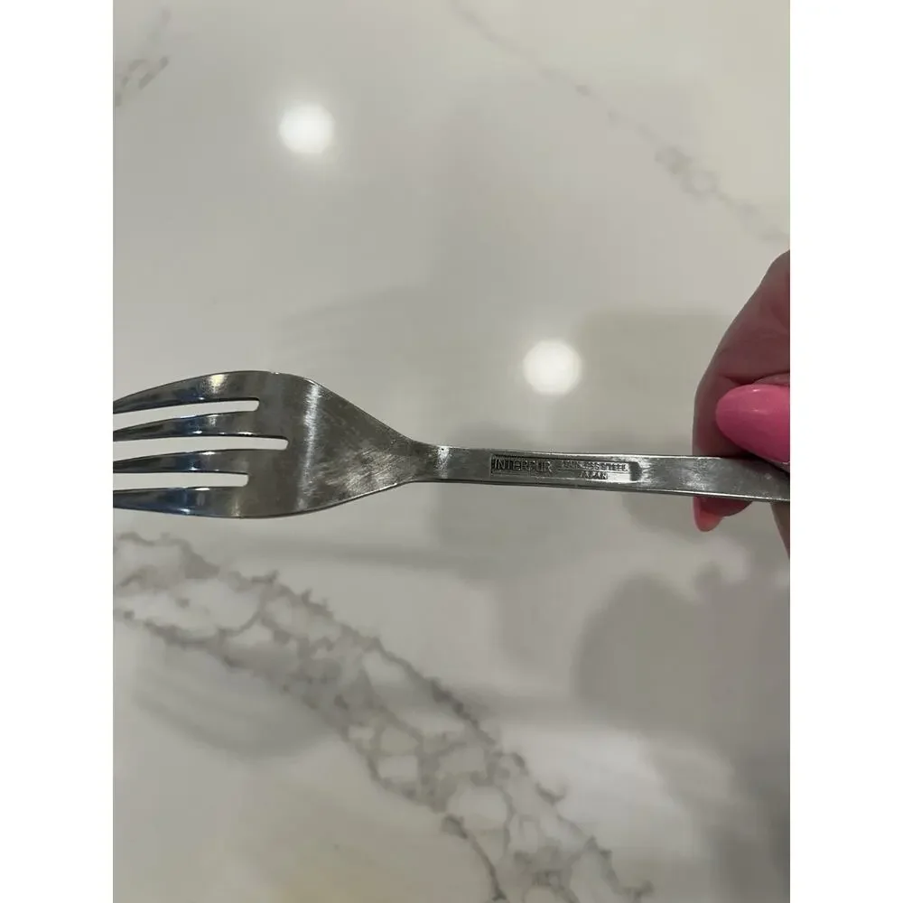 Vtg INTERPUR CORTINA Salad Fork 7” STAINLESS 18/10 FLATWARE MCM JAPAN‎